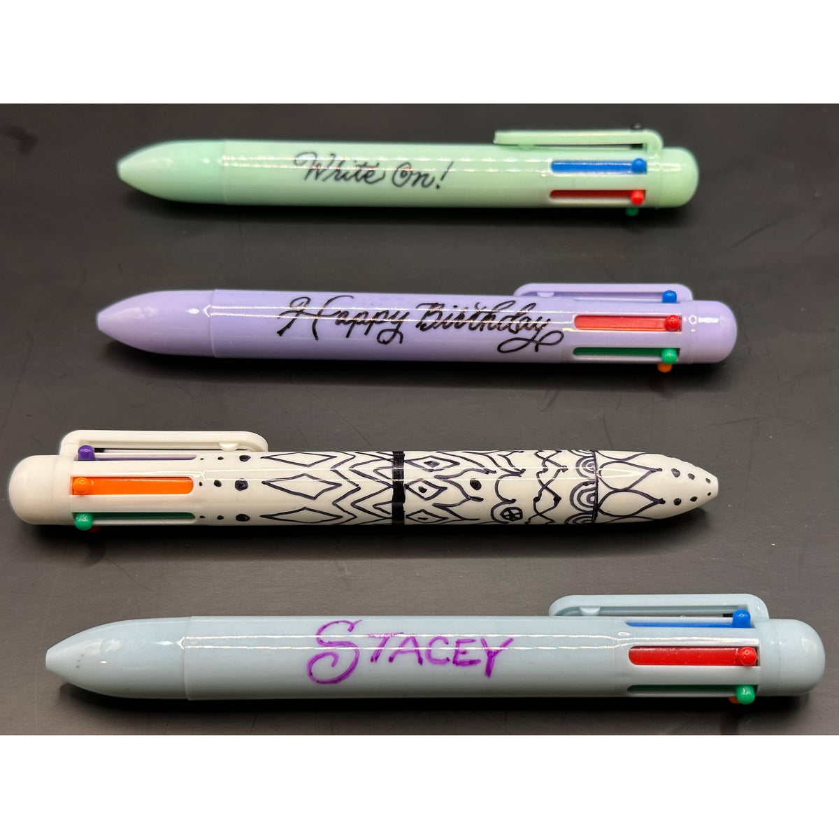 1980s Girl Pen | 6-in-1 Retro Multi Color Click Pens-Gifts Amazing!-The Bullish Store