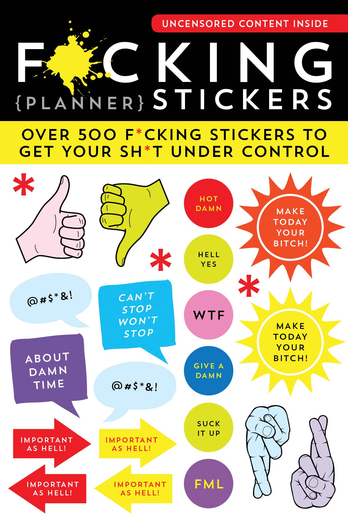 F*cking Planner Stickers | 500+ Funny Adult Swear Word Stickers for Planners, Journals & Scrapbooks
