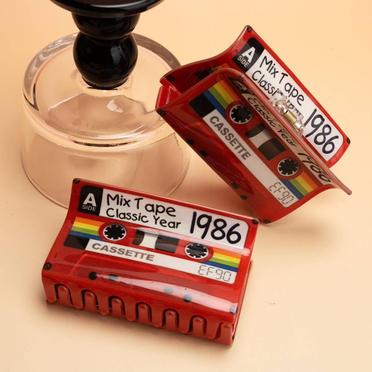 1986 Mix Tape Cassette Hair Claw