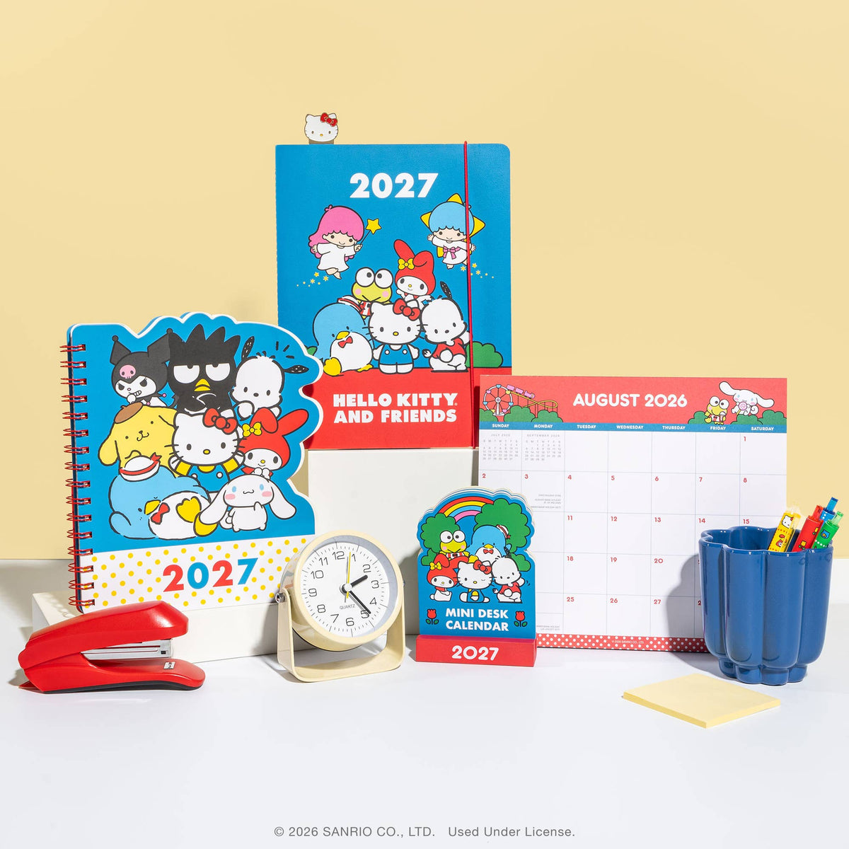 2027 Hello Kitty® and Friends Retro Magnetic Monthly Pad-Orange Circle Studio-The Bullish Store