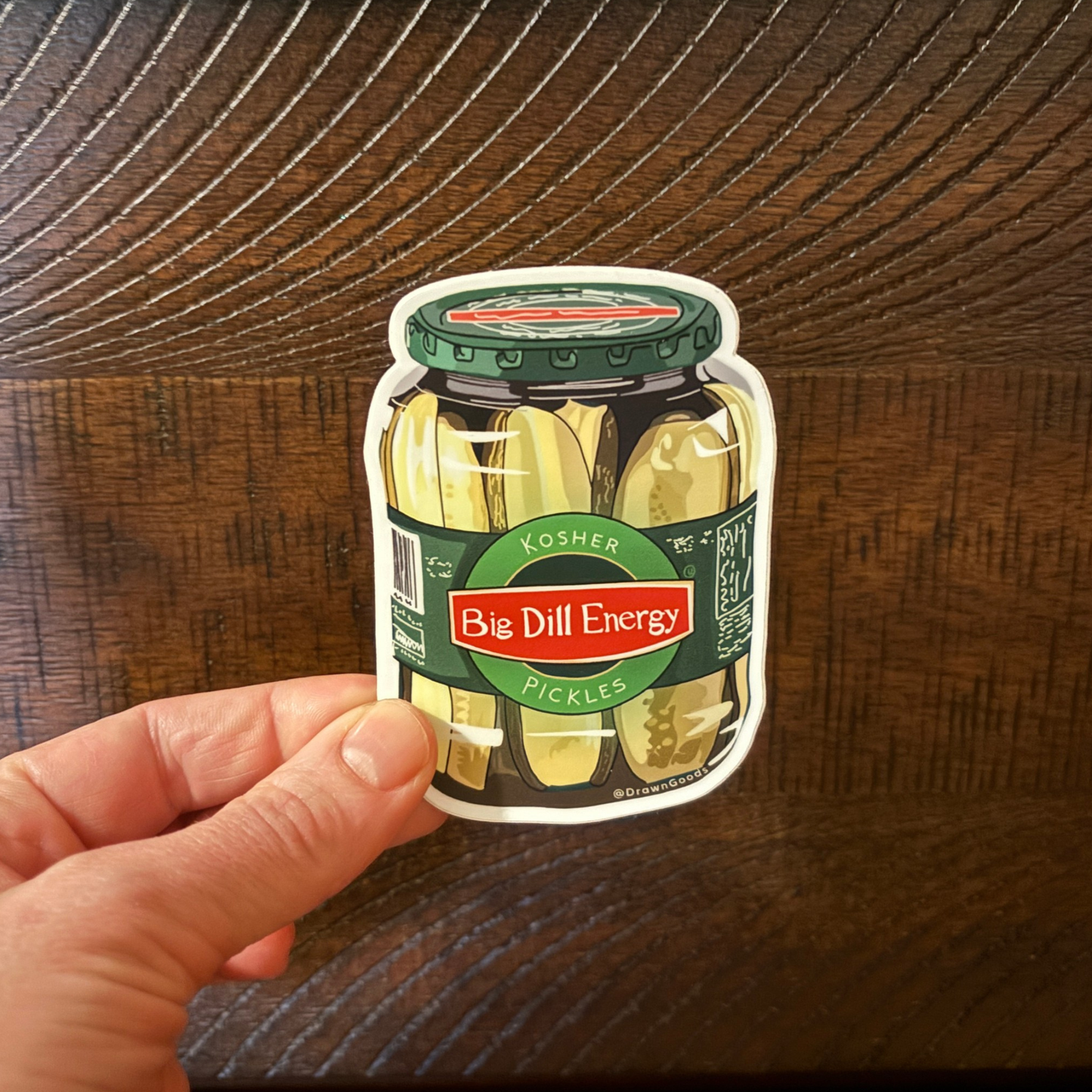 Big Dill Energy Pickle Jar Vinyl Sticker | 3.5"