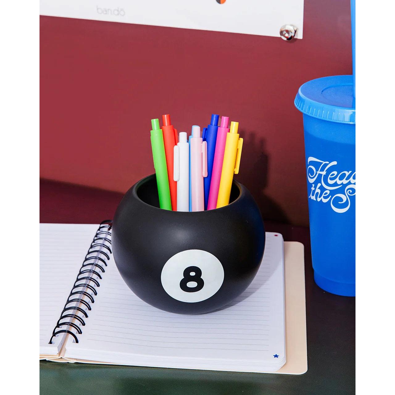 8-Ball Retro Ceramic Vase | Magic 8 Ball Pencil Cup