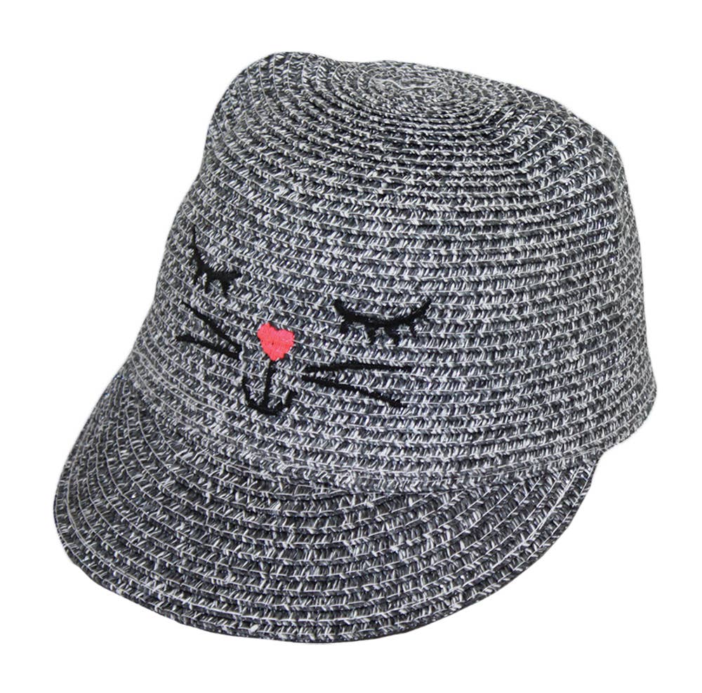 Kids Ear Hat | Kitten Face Brim Cap