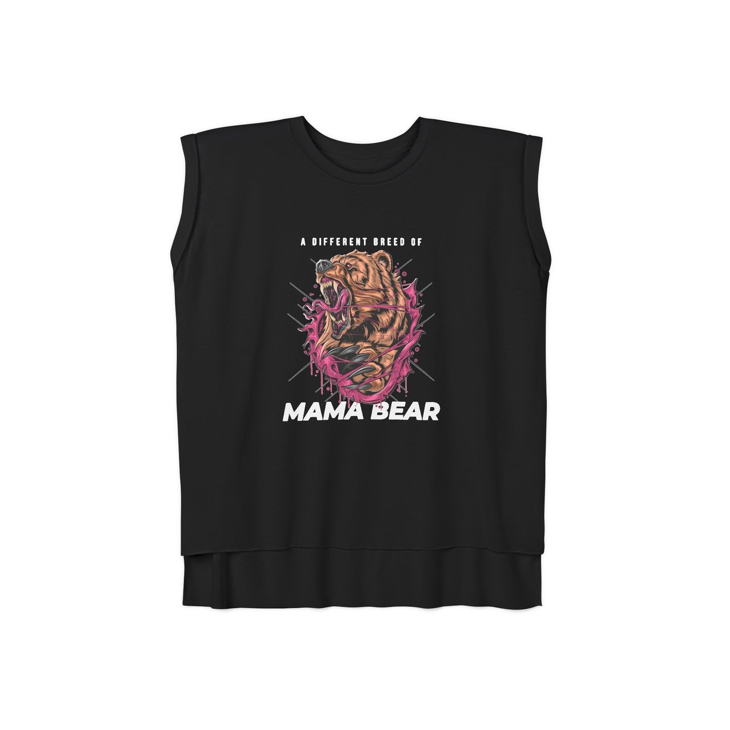 A Different Breed of Mama Bear Women’s Flowy Rolled Cuffs Muscle Tee | Mothers Day
