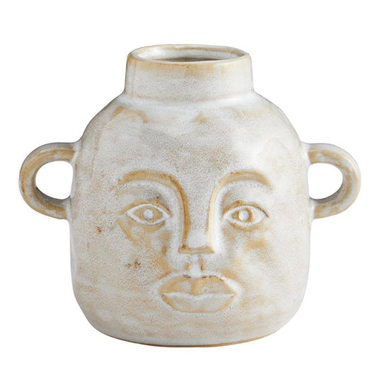 Abstract Head Pot Small | Decorative Modern Ceramic Vase | 4.5" Tall