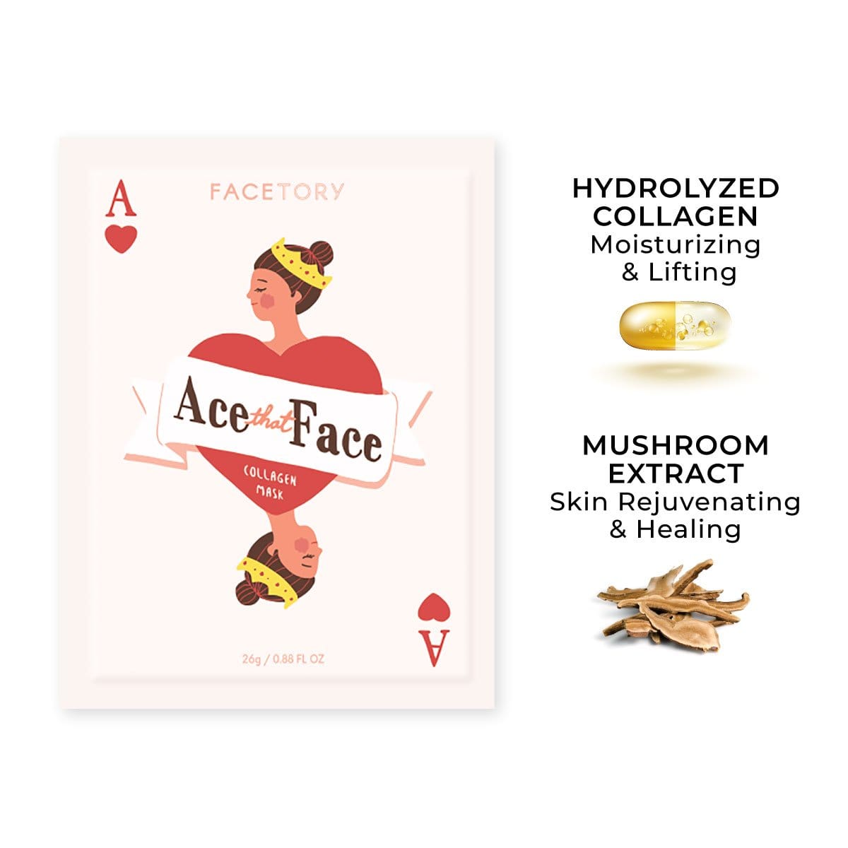 Ace that Face Collagen Mask | Skin Care Sheet Mask | Made in South Korea