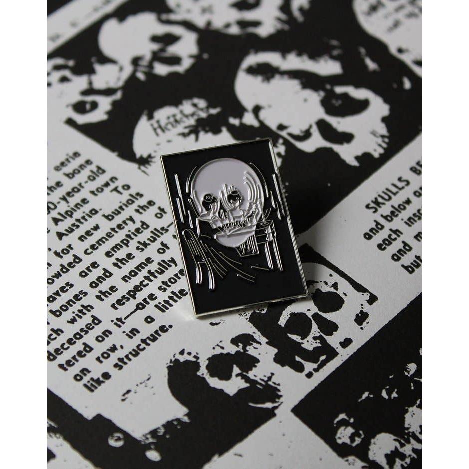 All Is Vanity Enamel Pin | Human Skull Soft Lapel Pin | 0.8" x 1.3"