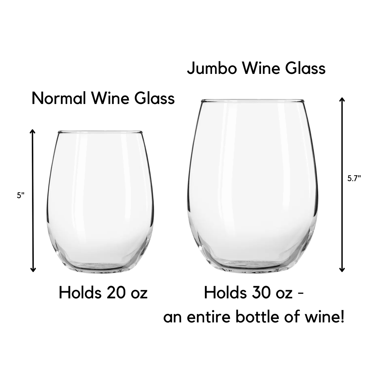 Fearless Jumbo Stemless Wine Glass in Iridescent | 30 Oz. | Holds an Entire Bottle of Wine