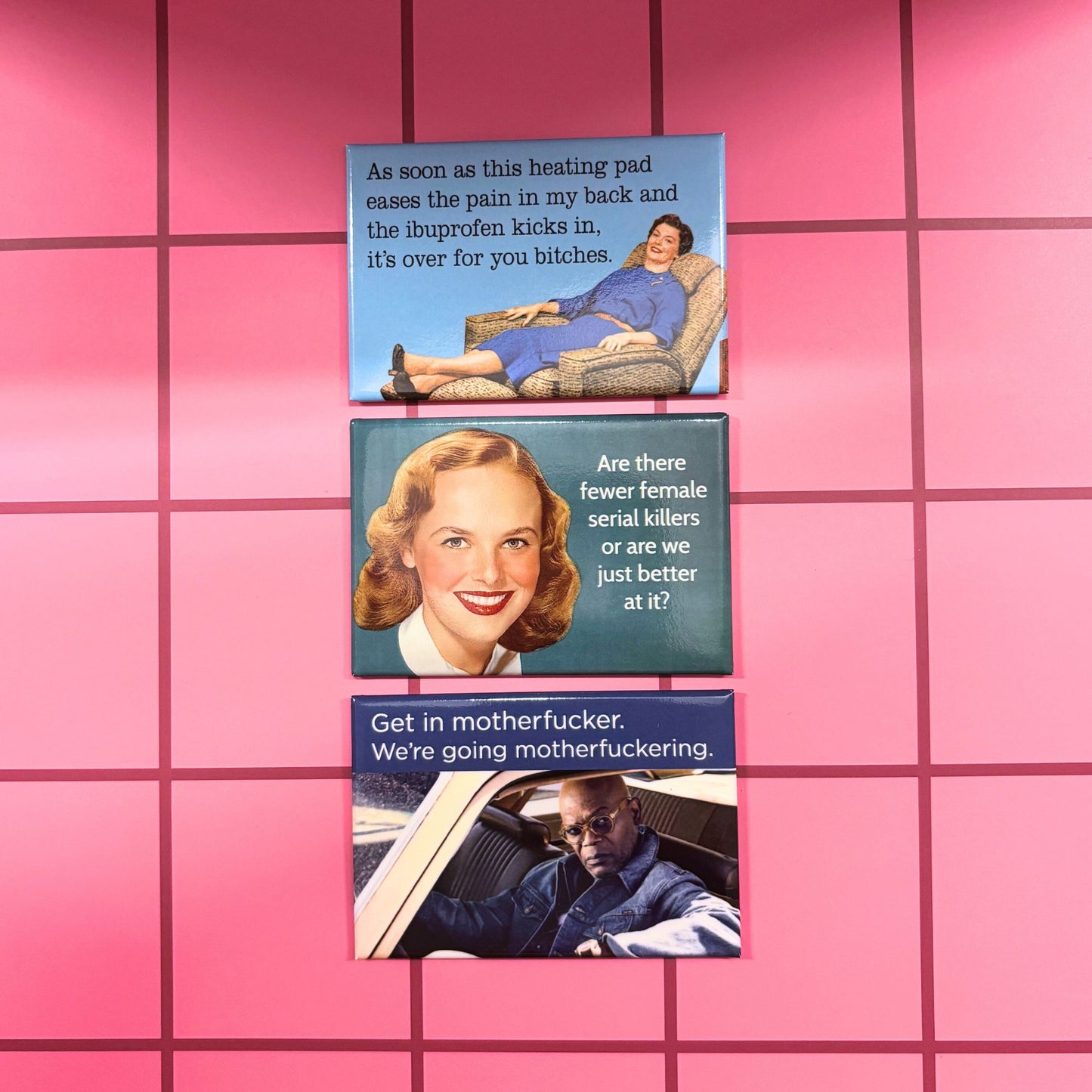 Are There Fewer Female Serial Killers Or Are We Just Better At It? Refrigerator Magnet | 3" x 2"