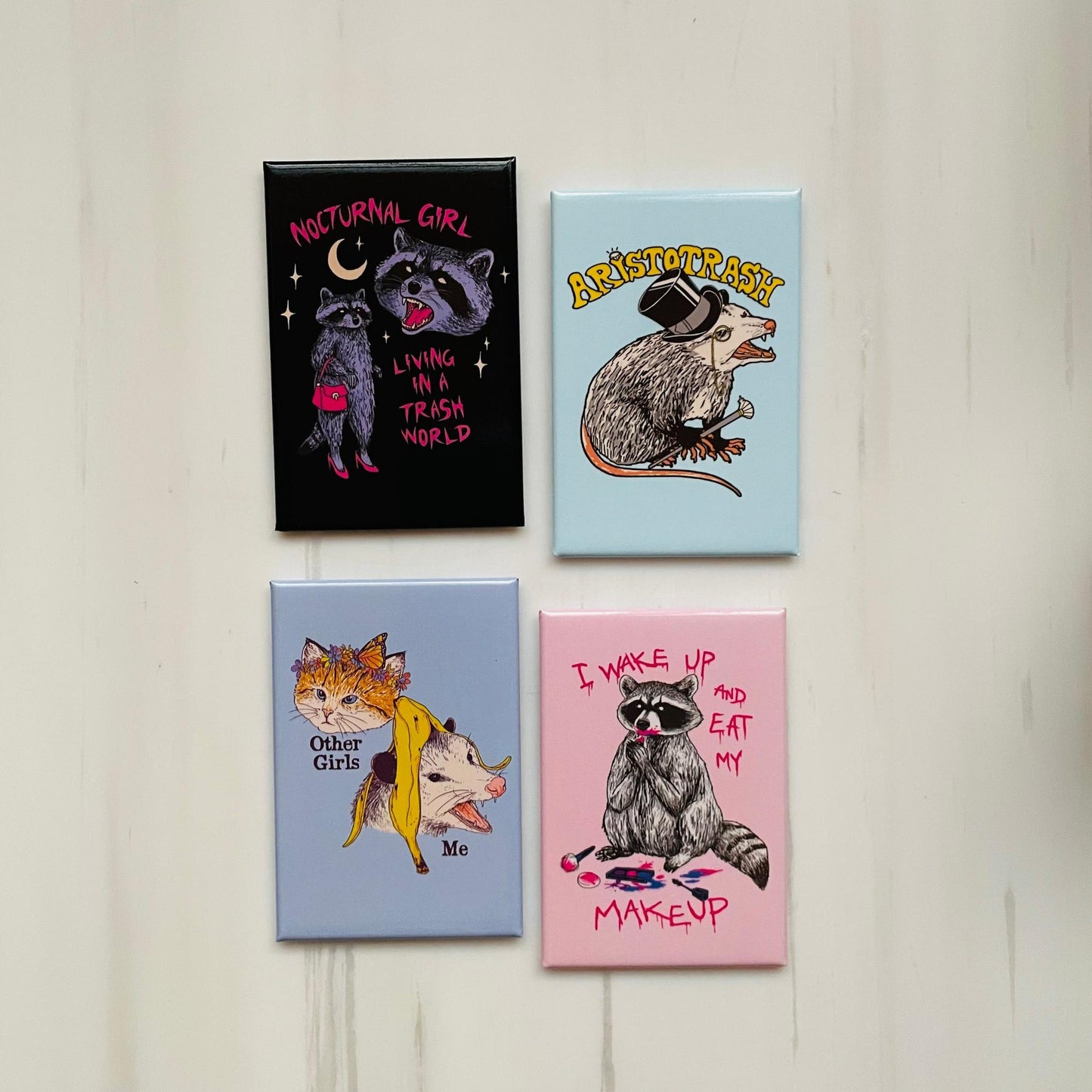 Aristotrash Rat Magnet | Refrigerator Magnetic Surface Decor | 3" x 2"