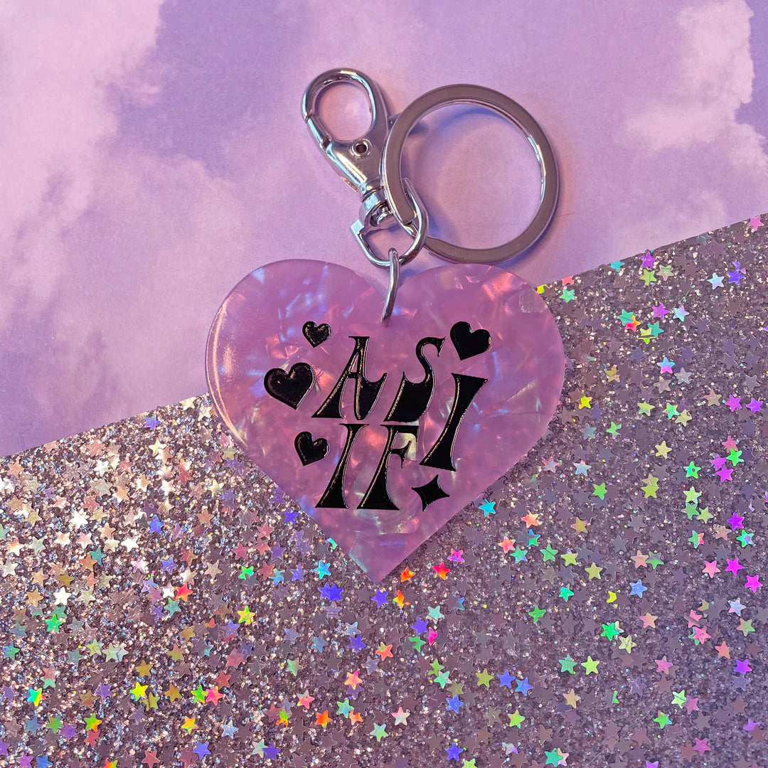 As If Heart Keychain in Light Purple | Classic Cher Clueless Vibes