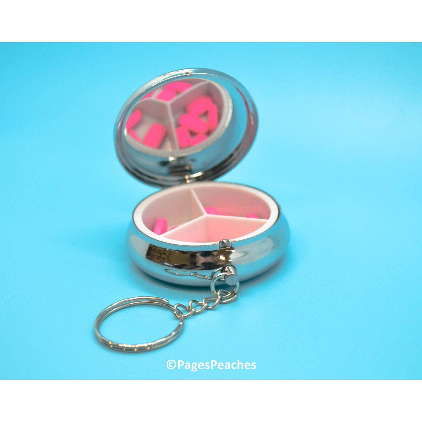 Autism Pill Case Keychain | 3 Way Organizer Funny Parody Med Holder