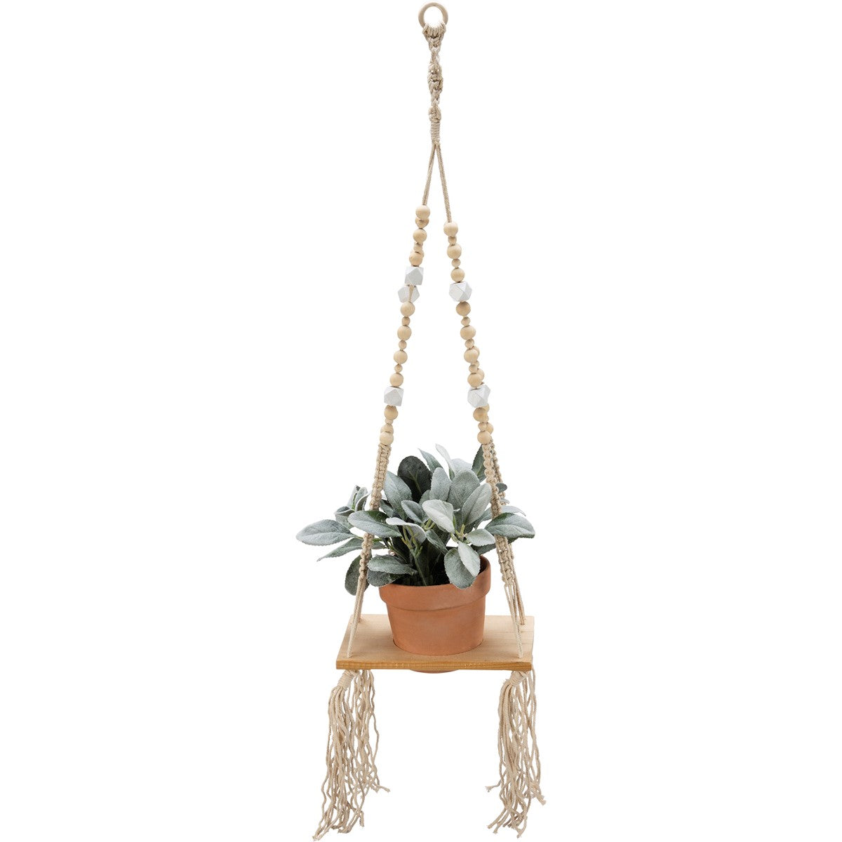 beaded hanging plant holder Primitives by Kathy Beaded Rectangle Plant Hanger
