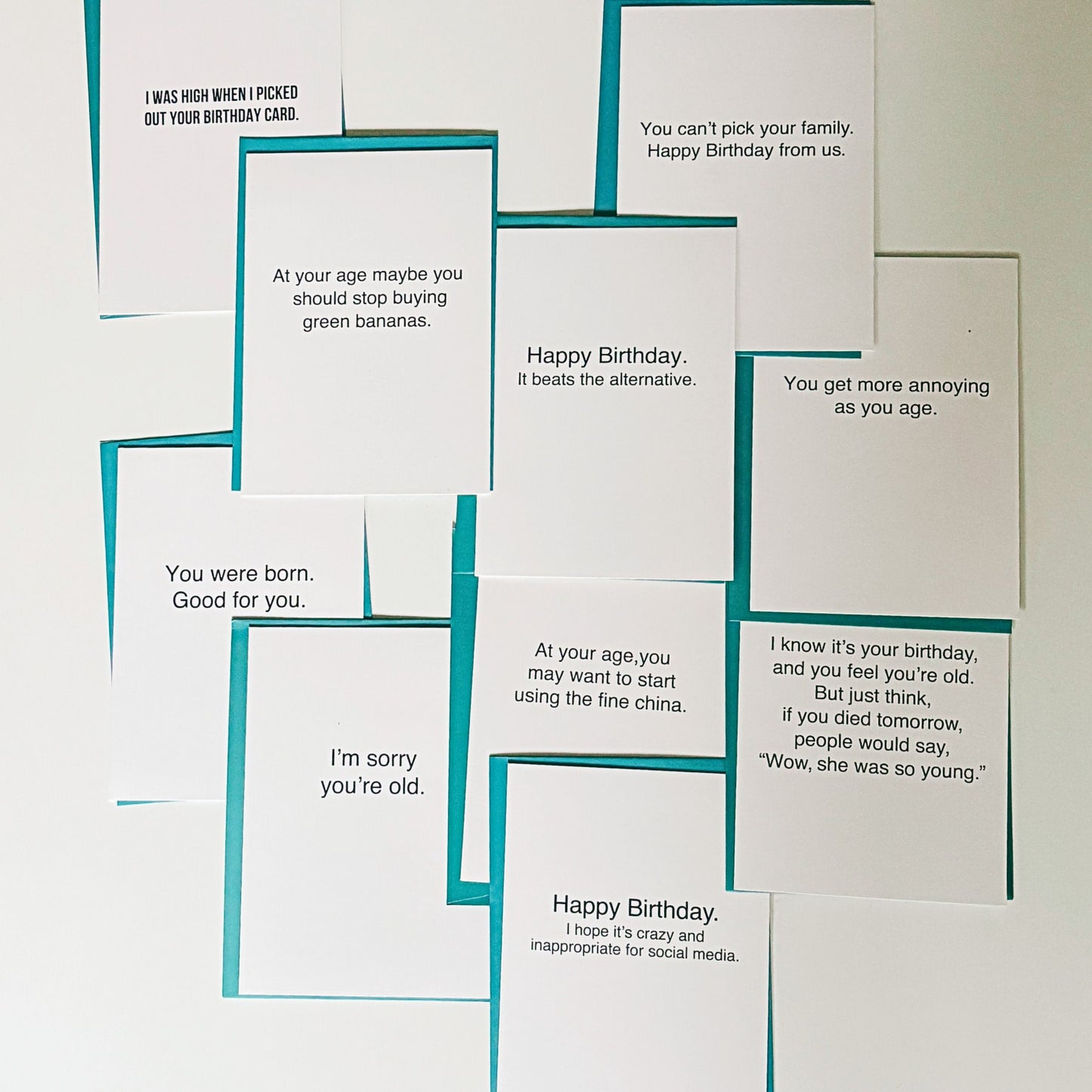 Birthday Cards Set of 10 Minimalist Cards - All Different