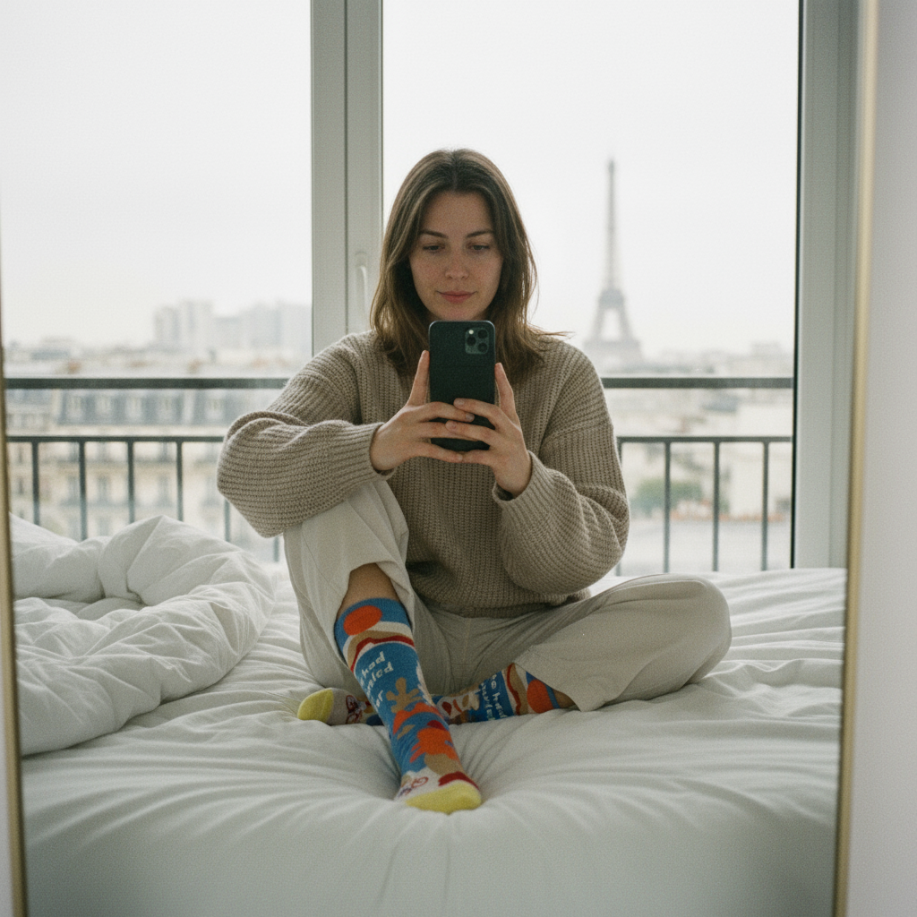 BlueQ She Had Traveled Far Women's Crew Socks | Gift for Her