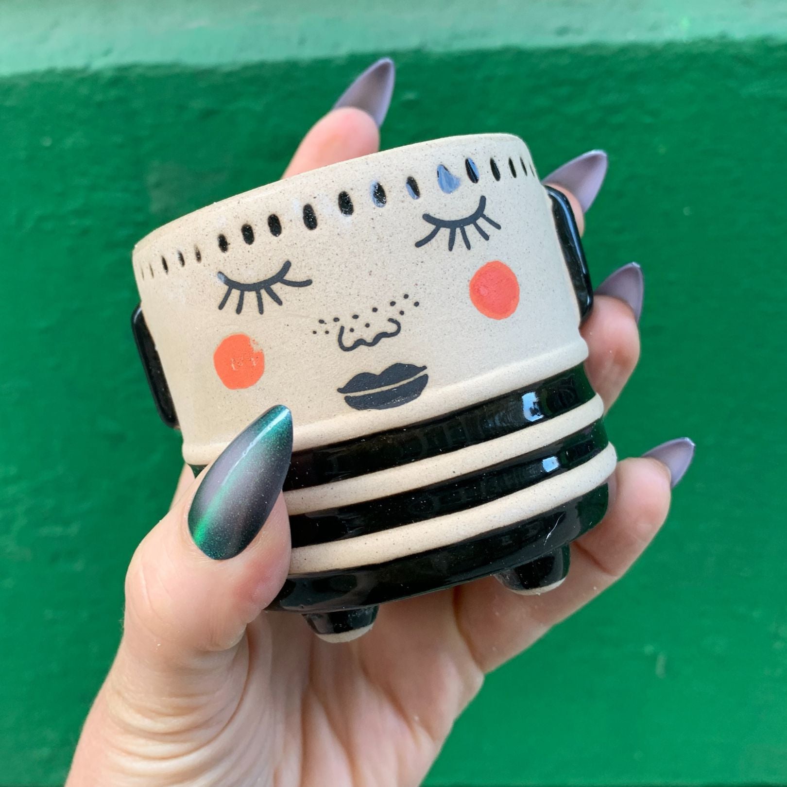 blush plant pot Blushing Face Planter Ceramic Pot