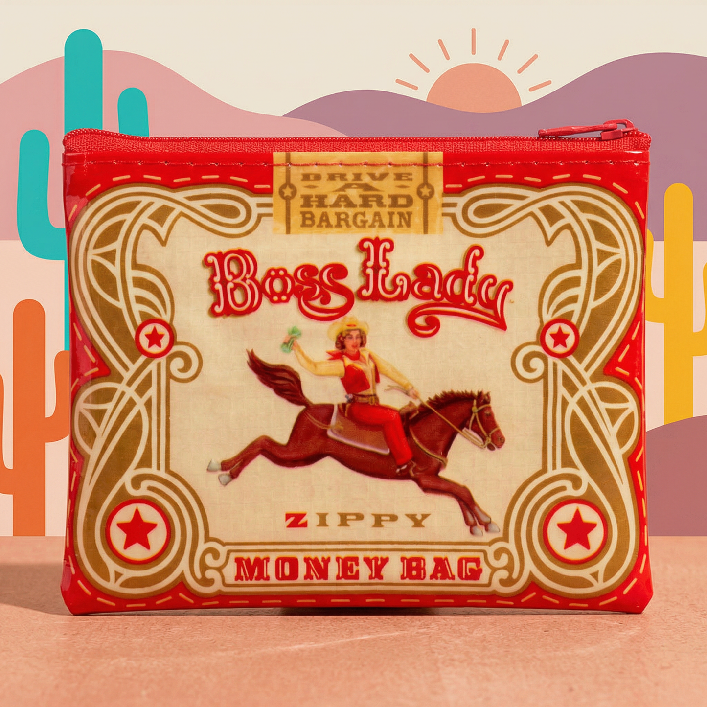 Boss Lady Coin Purse | Recycled Material | 3"h x 4"w | BlueQ at GetBullish