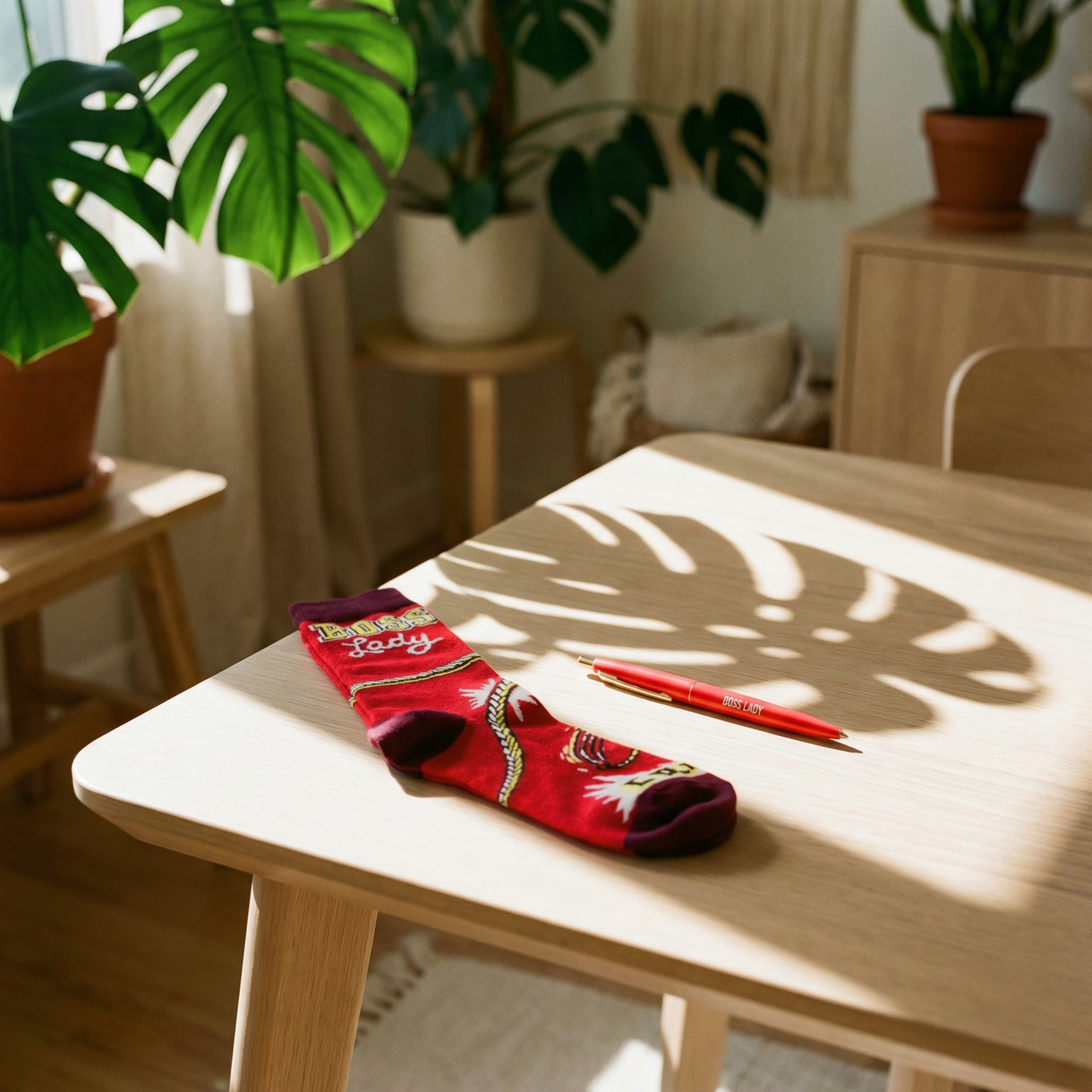 Boss Lady Pen + Red Socks Gift Set