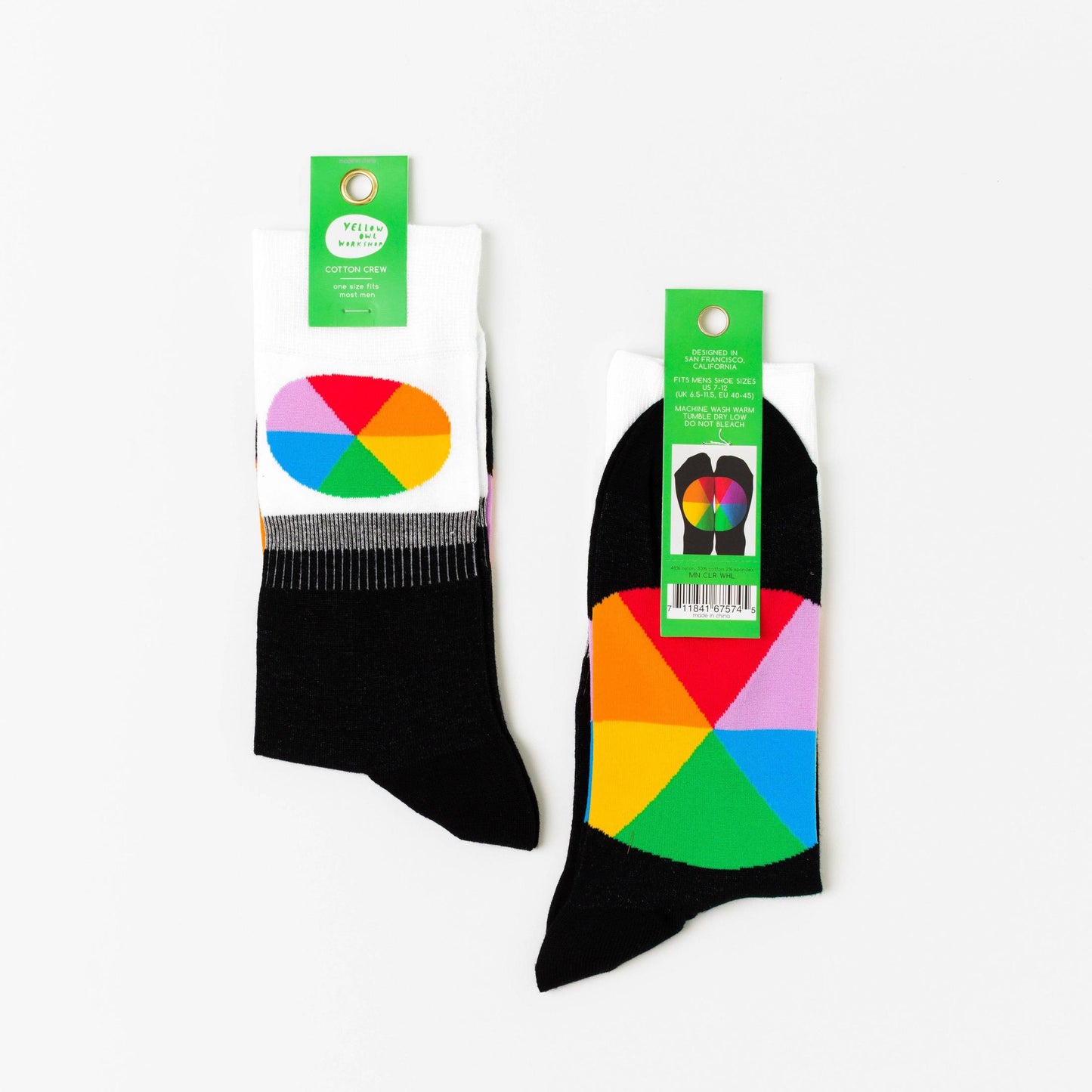 Color Wheel Men's Crew Socks | Artsy Designer Gift