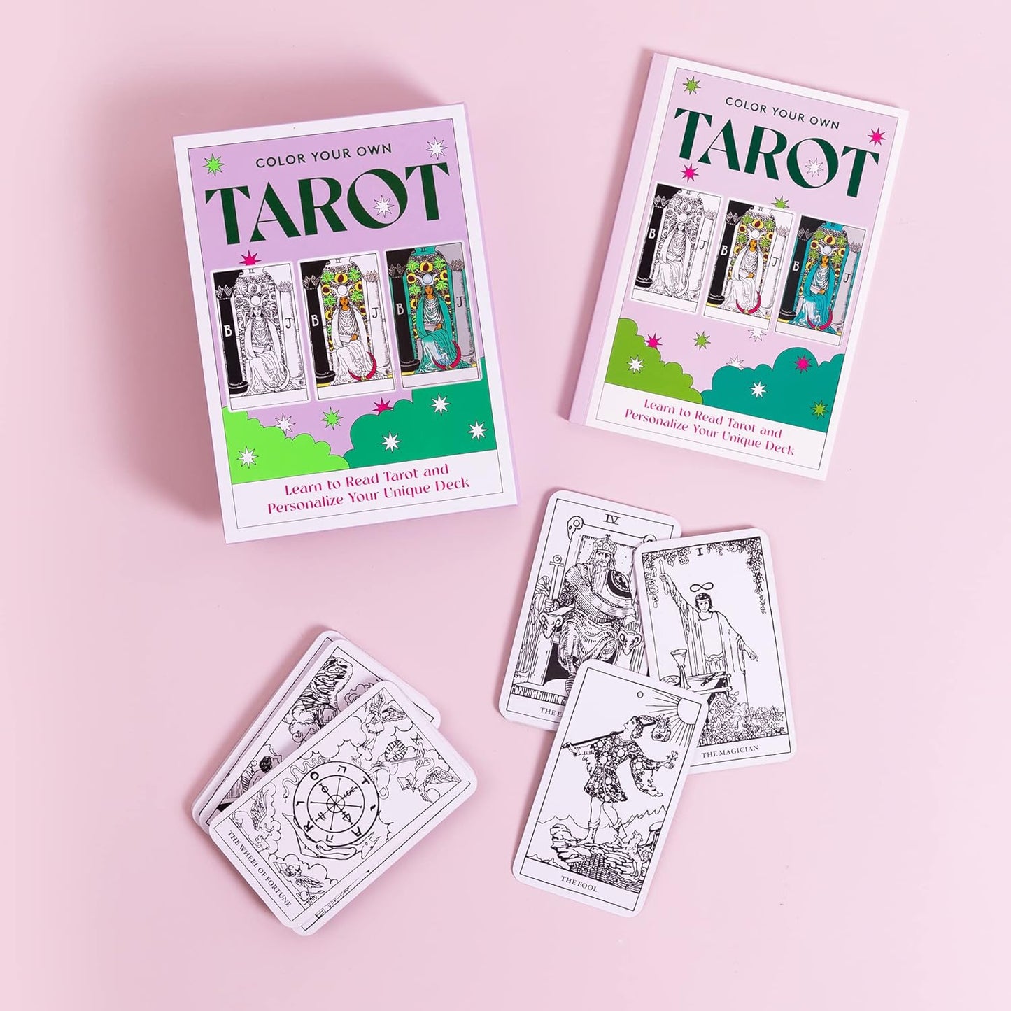 Color Your Own Tarot Card Deck with Guidebook | 78 Fortune-Telling Card Giftable DIY Coloring Craft Project