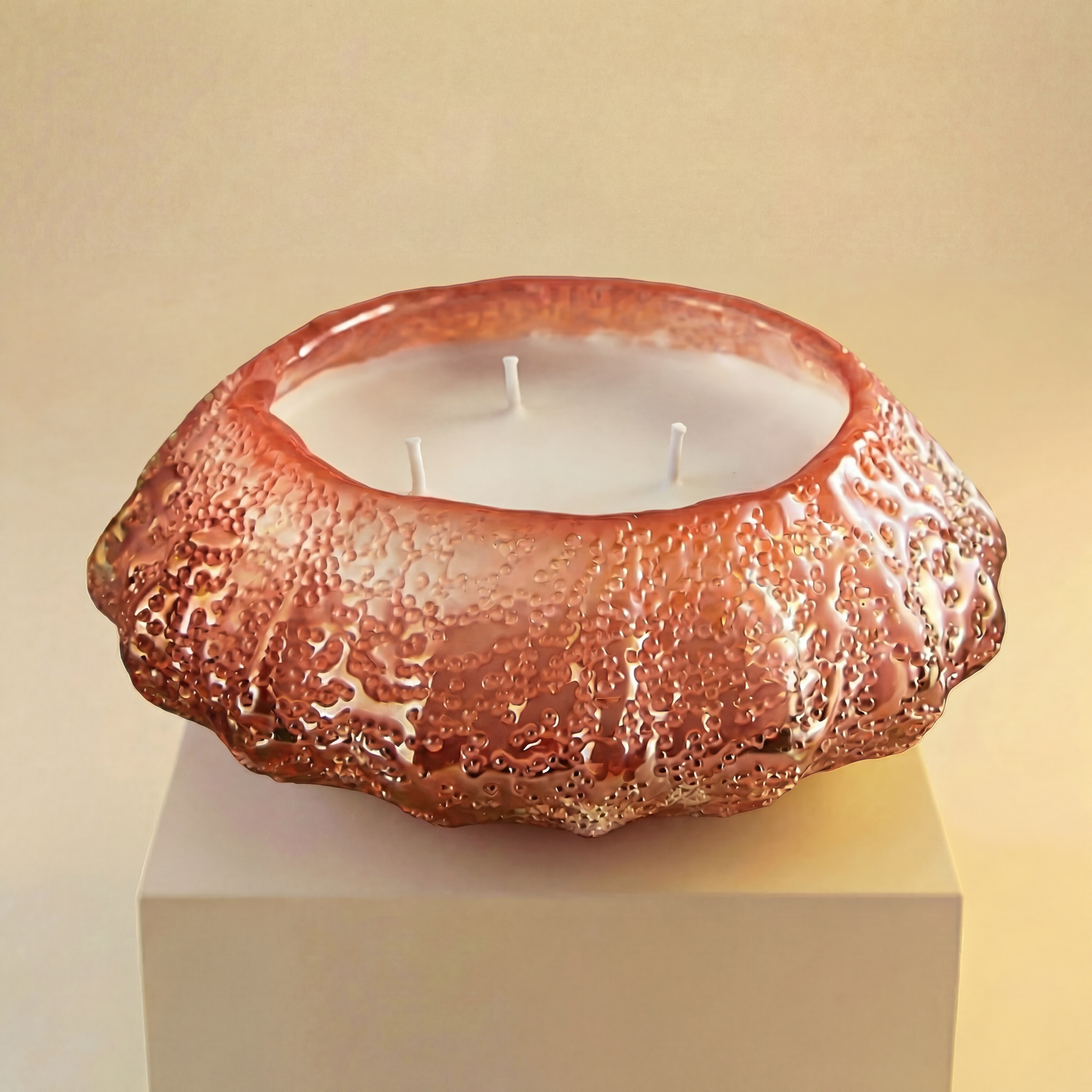 Coquette Candle | Hibiscus & Pink Guava Pink Ombre Glass Candle