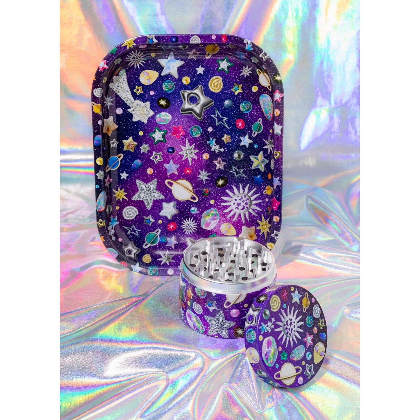 Cosmic Charms Rolling Tray | Catchall Trinket Server Tray | 7" x 5.5"