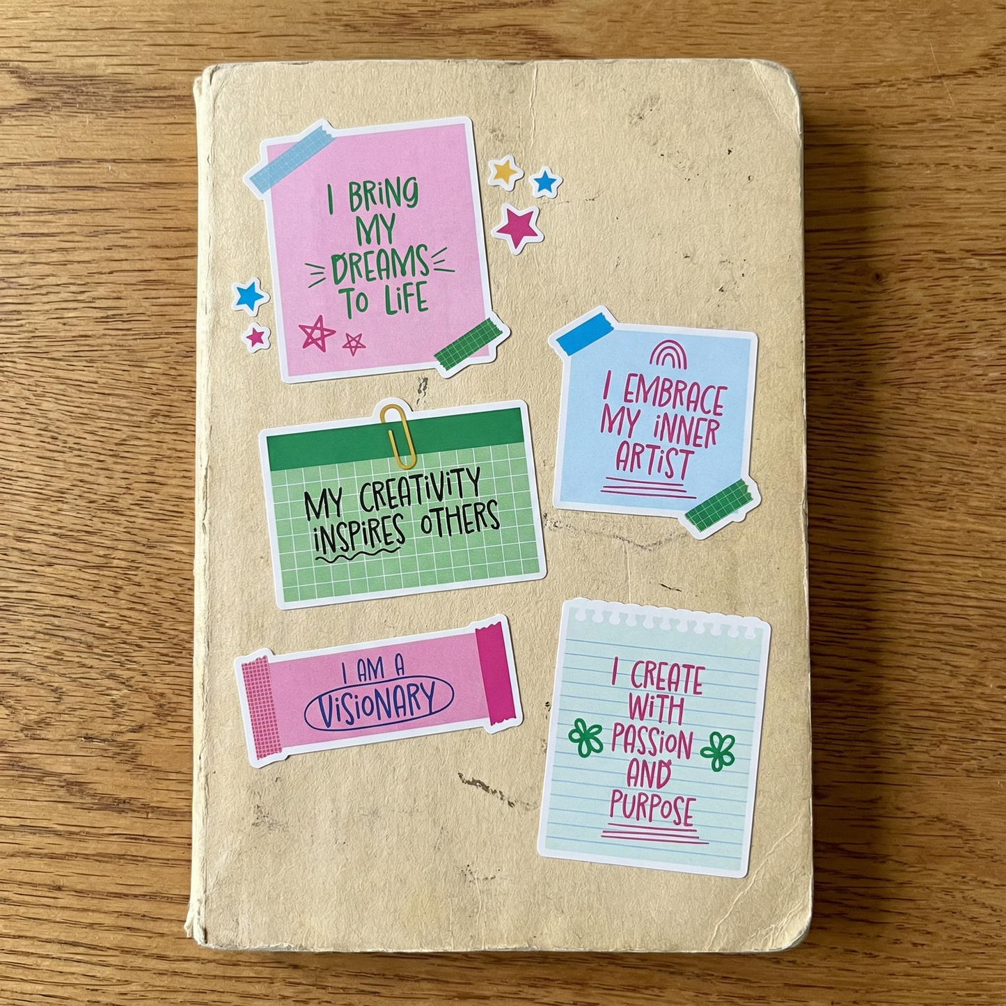 Courage & Creativity Stickers | Motivational & Positivity Quotes Decorative Decals | Sticker Lovers Collection