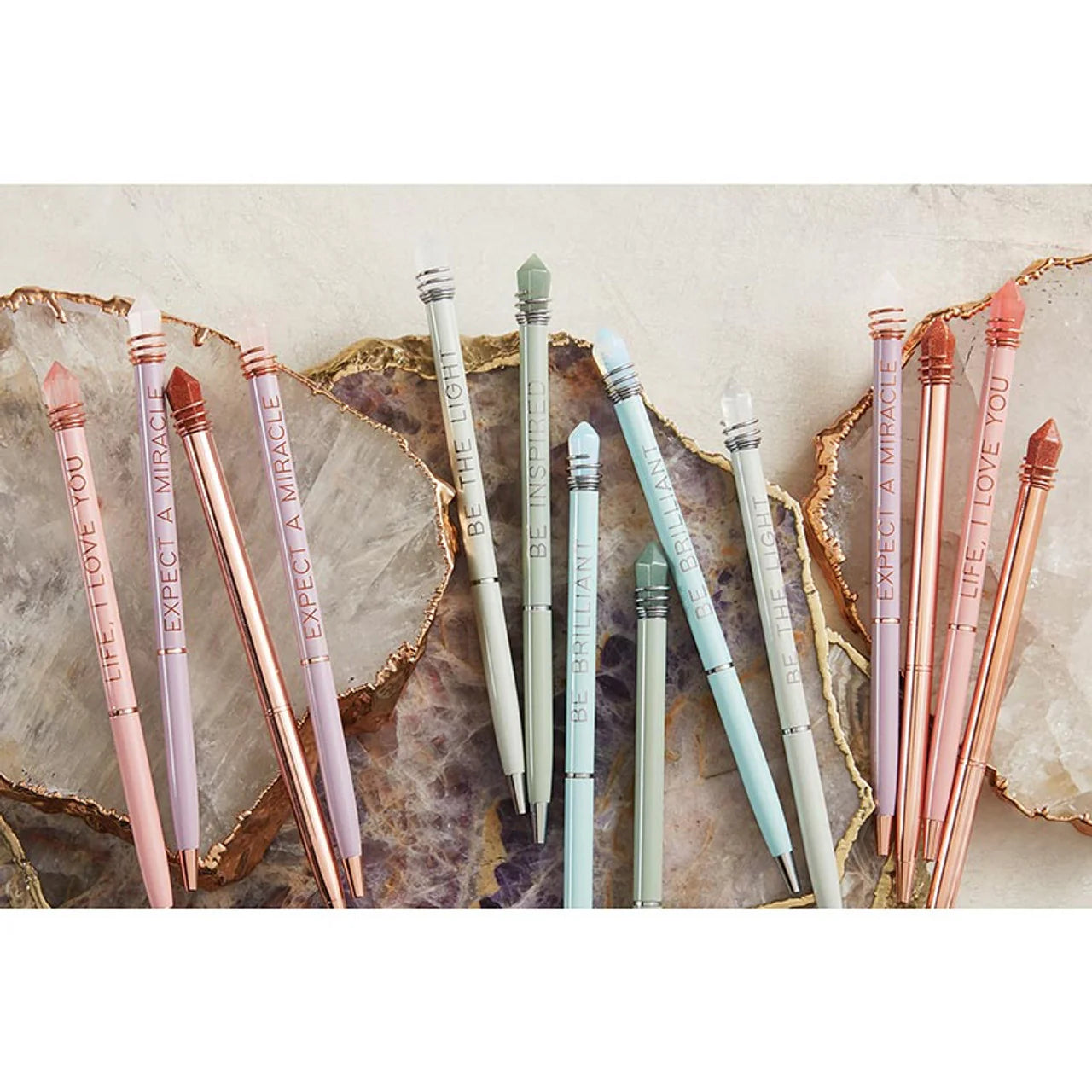 Crystal Pen in Rose Gold | Decorative Writing Pen | 6.25"