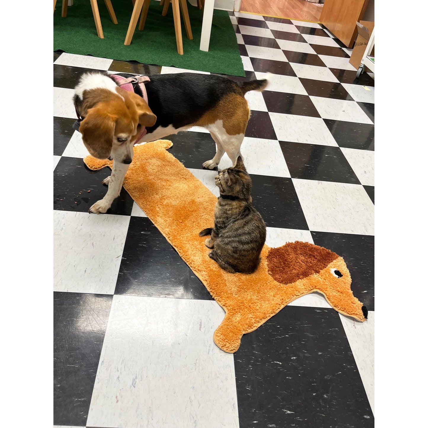 Dachshund Design Polyester Door | Long Dog Rug with Slip-resistant Backing