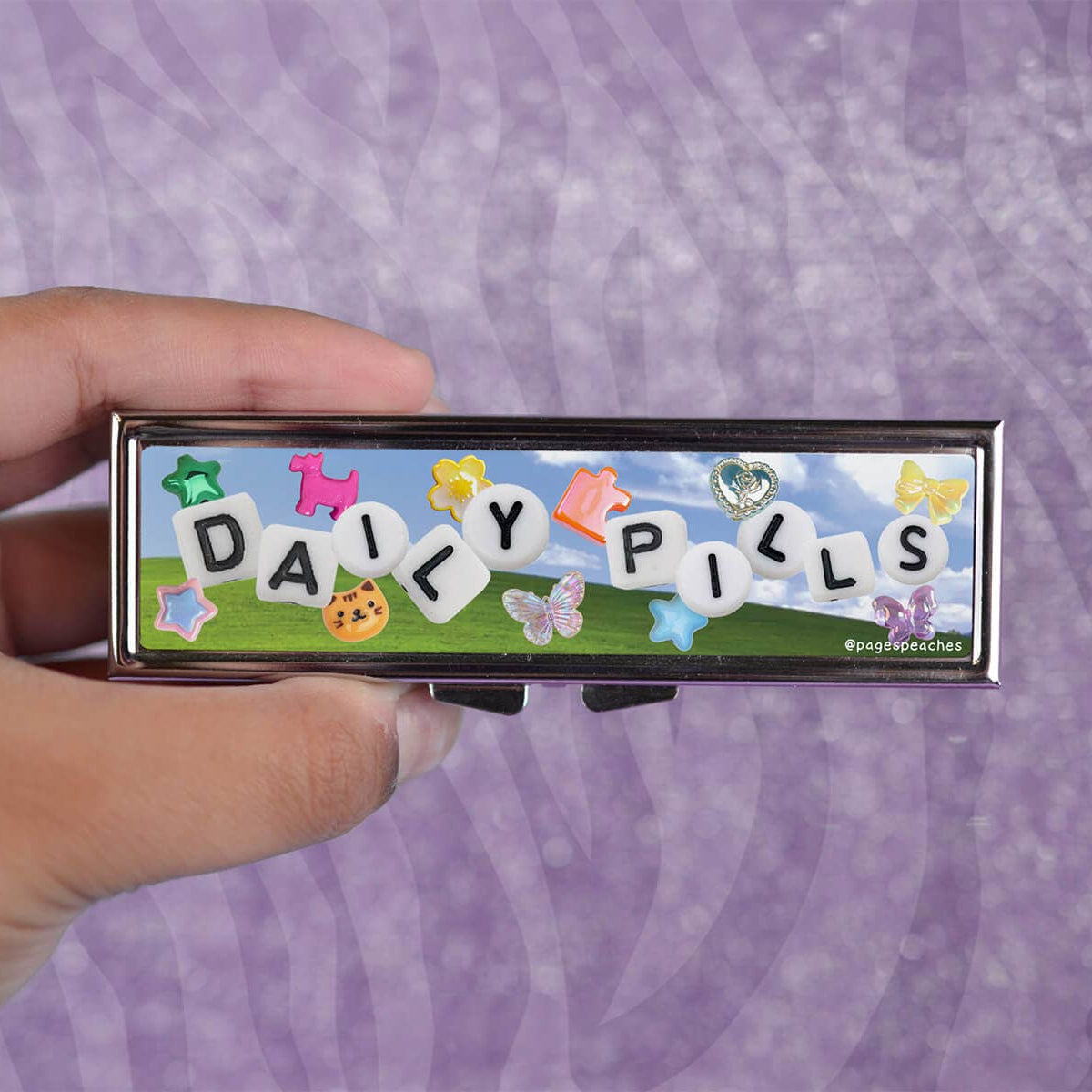 Daily Pills Mini 7-Day Pill Case | 1.25" x 4" x 0.75"-Page's Peaches-The Bullish Store