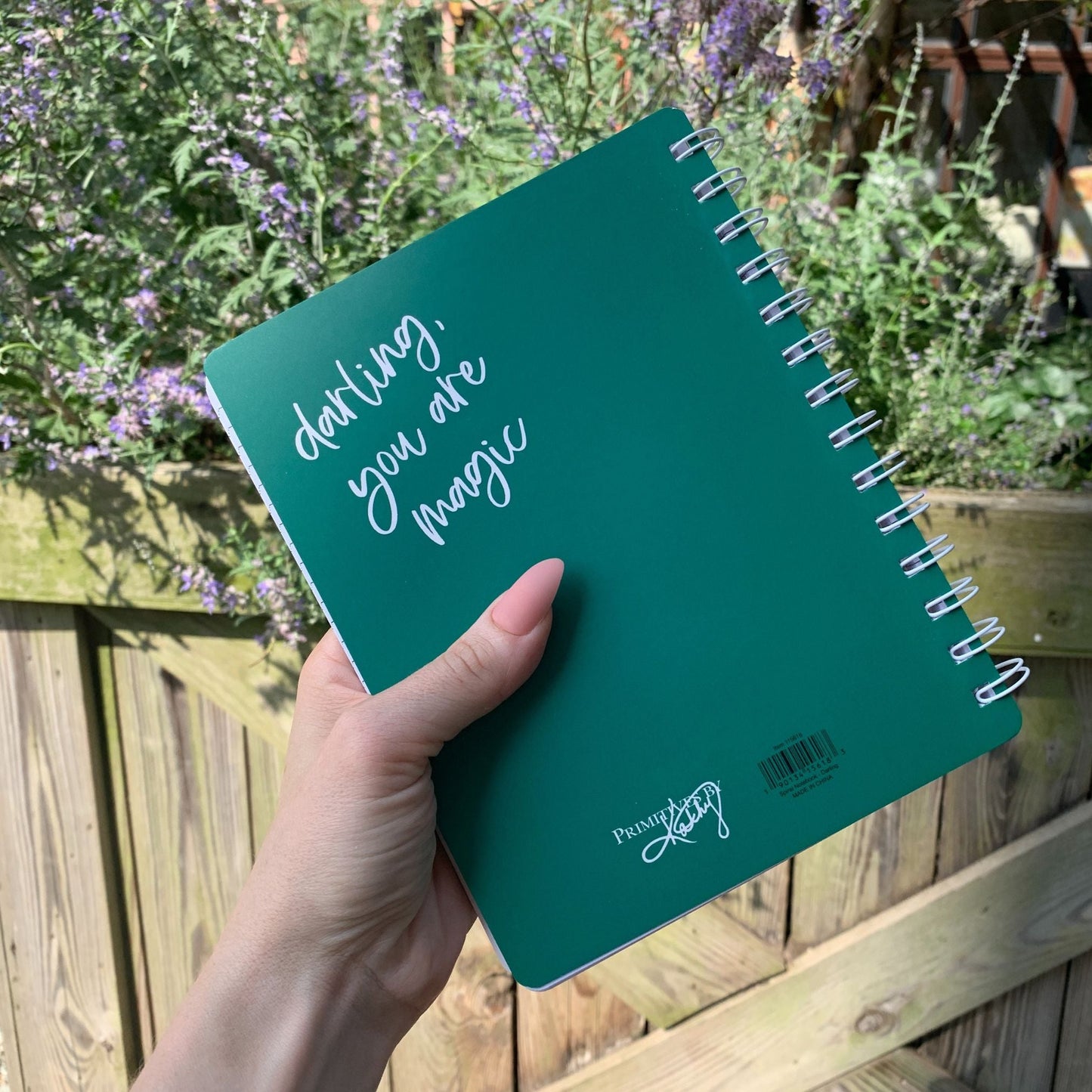 Darling You Are Magic Metallic Woman Symbol Spiral Notebook | Back Cover Inspirational Quotes