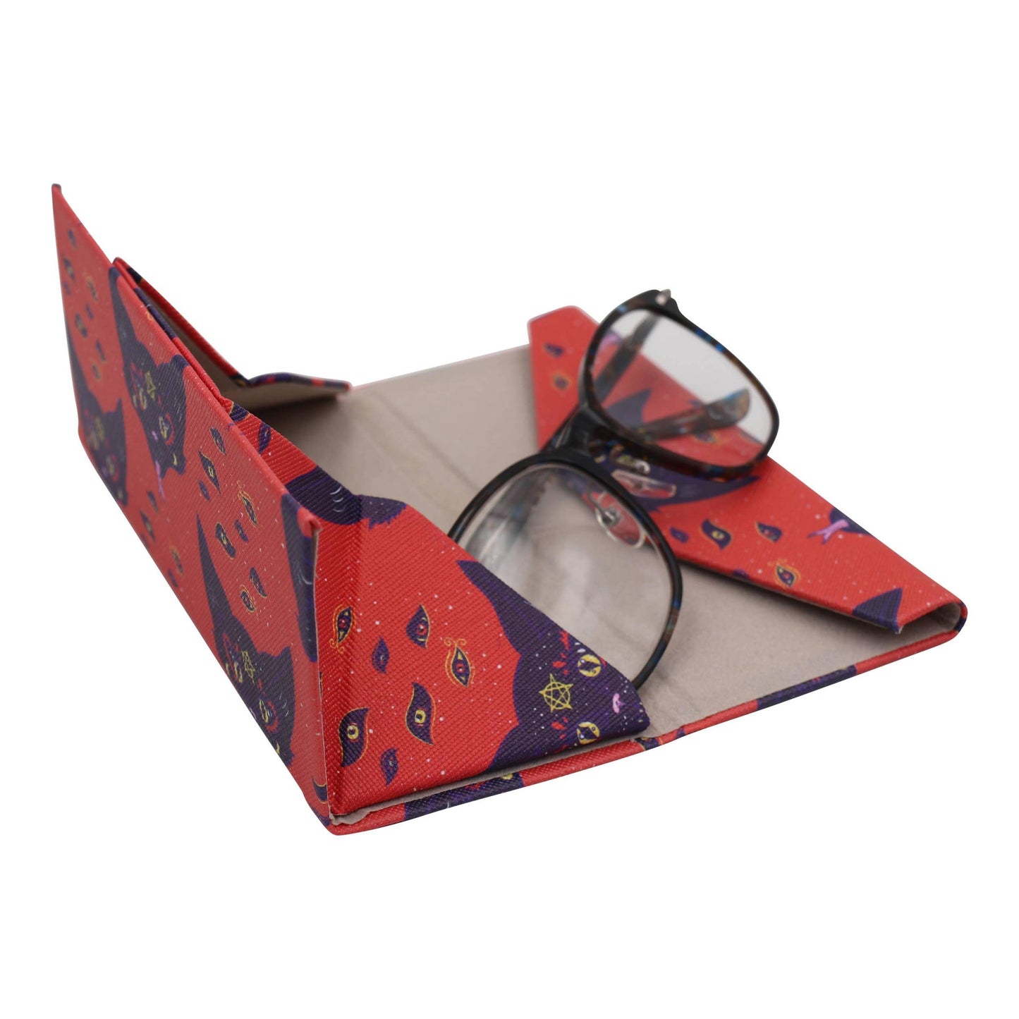 Devil Cat Glasses Case | Horror Halloween Vegan Leather-Real Sic-The Bullish Store