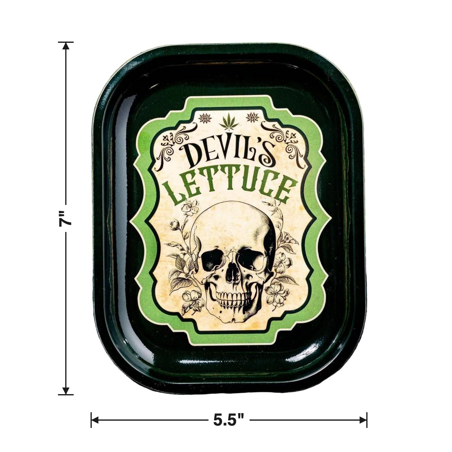 Size chart — 7" H x 5.5" W