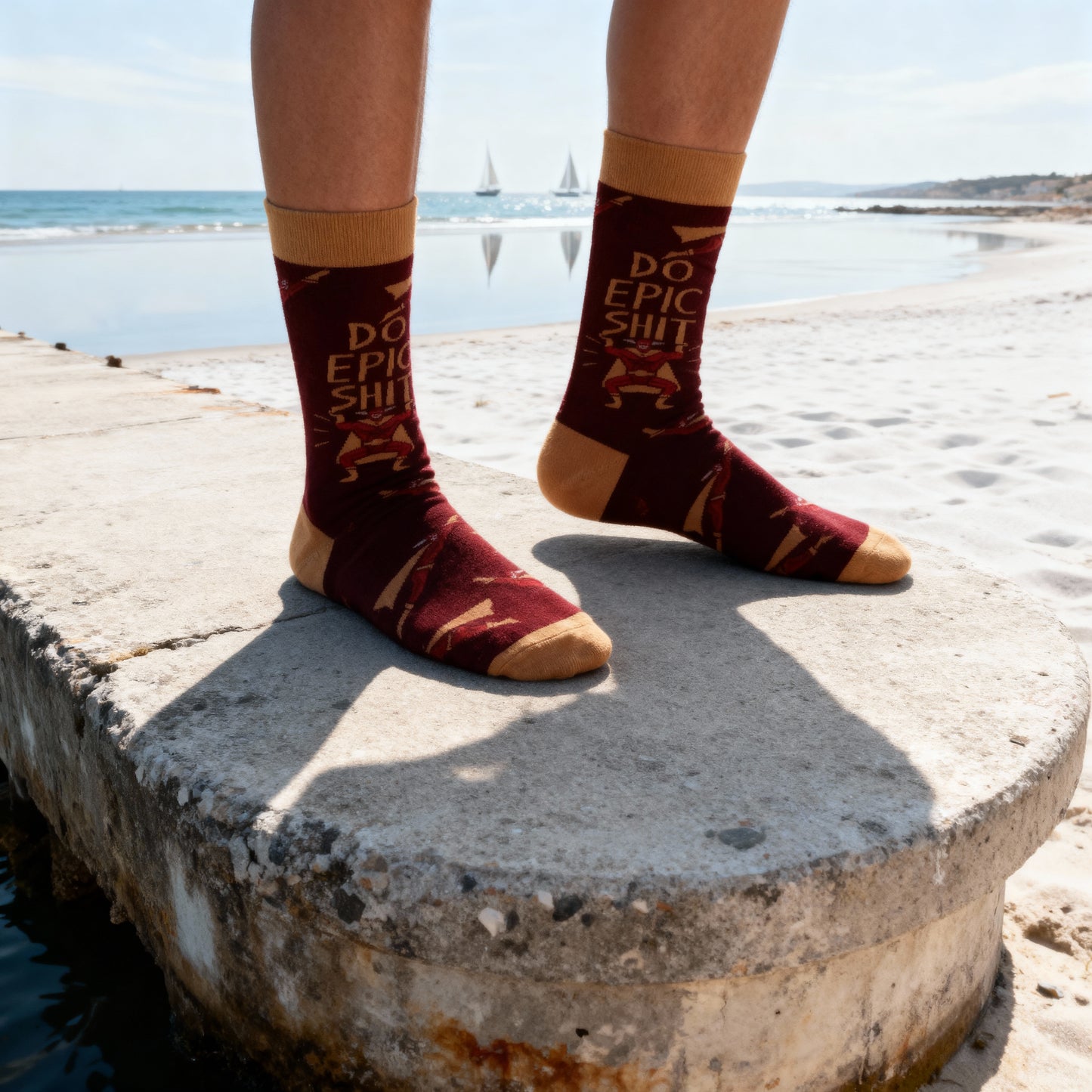 Do Epic Shit Socks | Superhero Illustration Funny Crew Socks