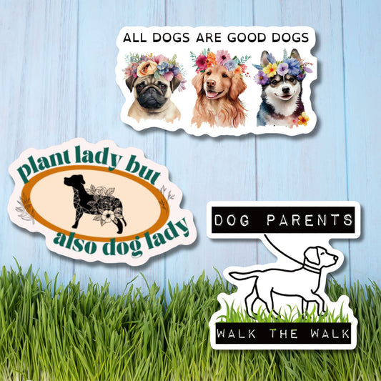 Dog Lady Sticker Bundle | Glossy Die Cut Vinyl Sticker