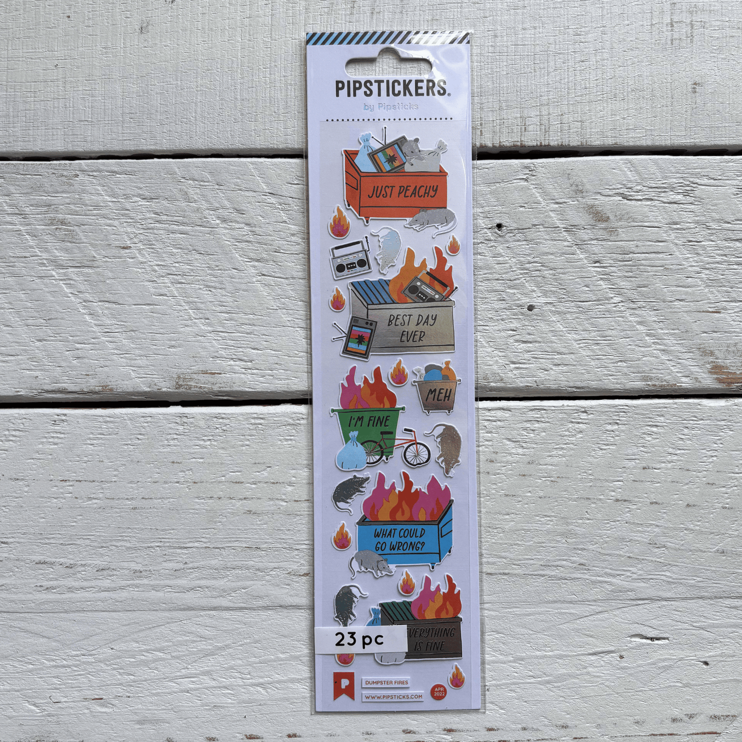 Dumpster Fires PipStickers | Flaming Fire With Words Decorative Decals | Sticker Lovers Collection