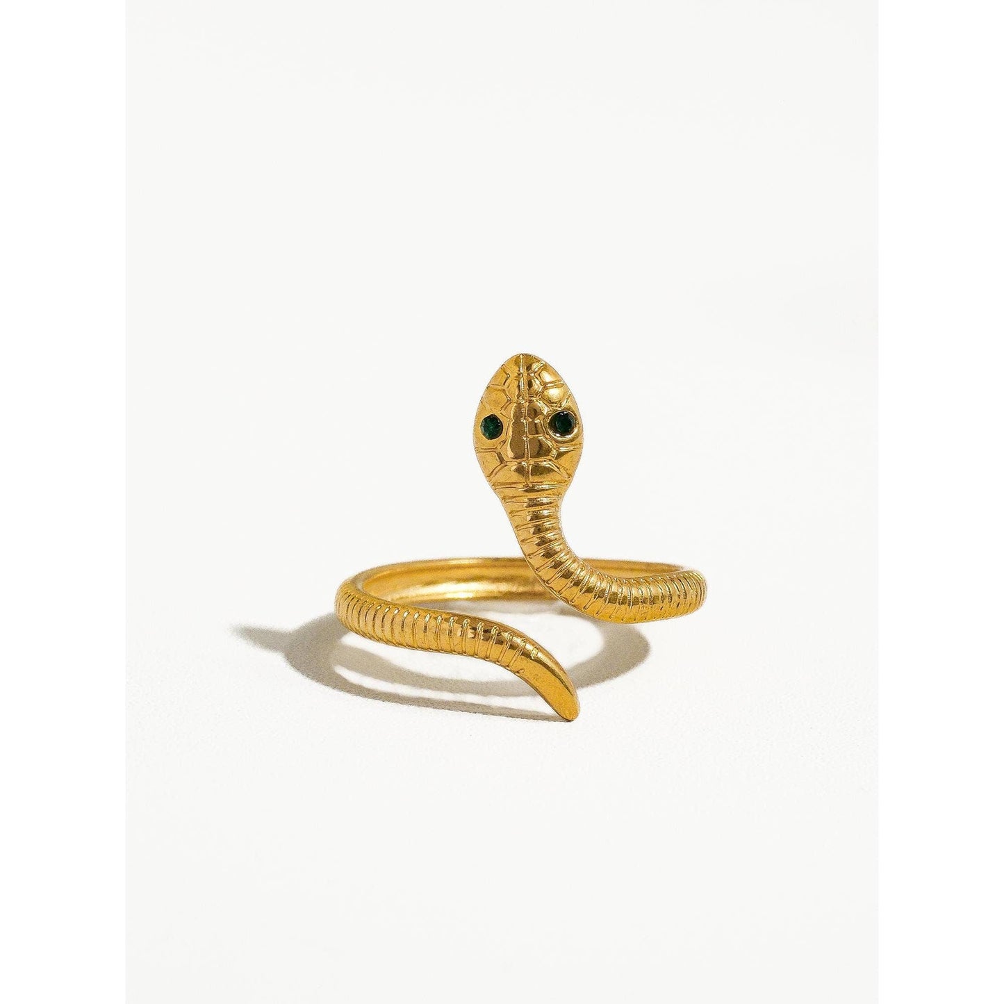 Echidna Non-Tarnish Adjustable Serpent Ring | Snake Stainless Steel Ring