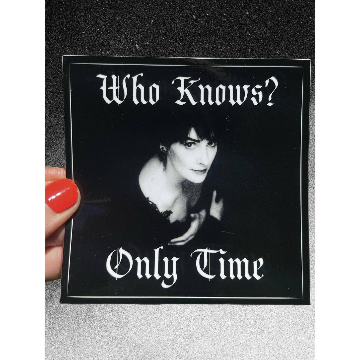 Enya “Who Knows? Only Time” Vinyl Sticker | 3 Inch Waterproof Gothic Music Decal