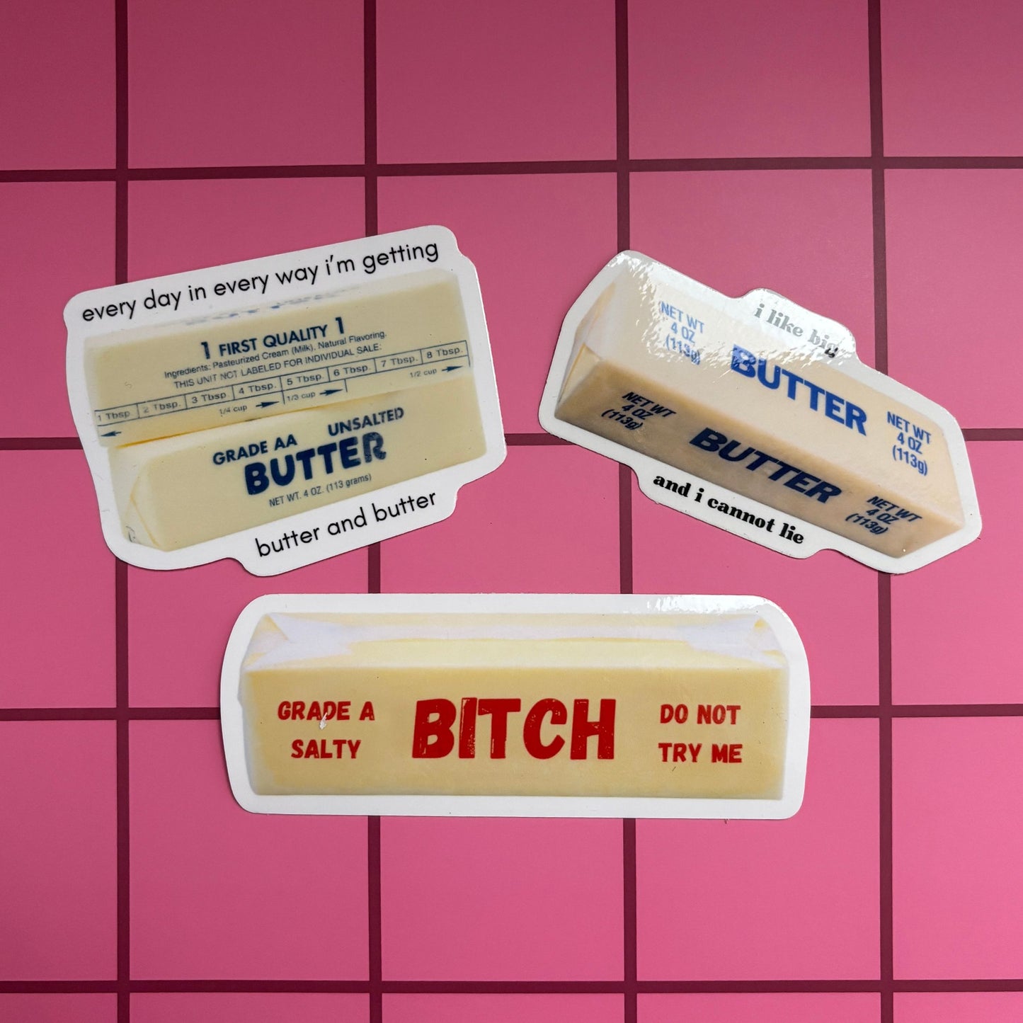Grade A Salty Bitch Do Not Try Me Butter Sticker | Vinyl Die Cut Decal
