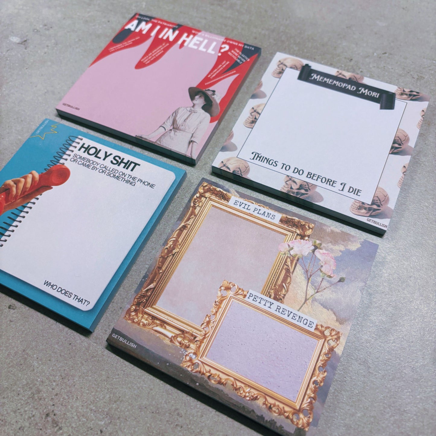 Evil Plans Petty Revenge Jumbo Sticky Notes | Funny Pad for Chaos & Productivity | 4" x 4" 50 Pages