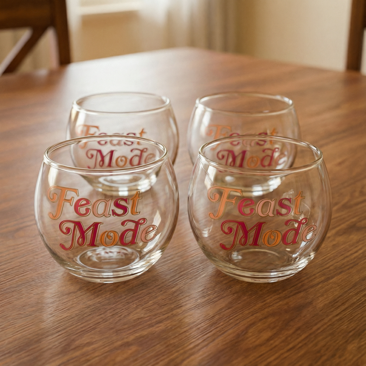 Feast Mode Holiday Roly Poly Wine Glass | 13 oz.