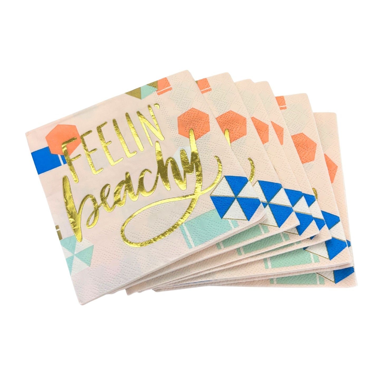 Feelin' Beachy Foil Party/Beverage/Cocktail Napkins | 9.75" square