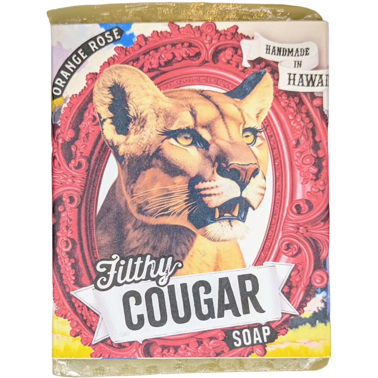 Filthy Cougar Soap in Orange Rose Scent | Handmade Natural Skincare Bar Soap