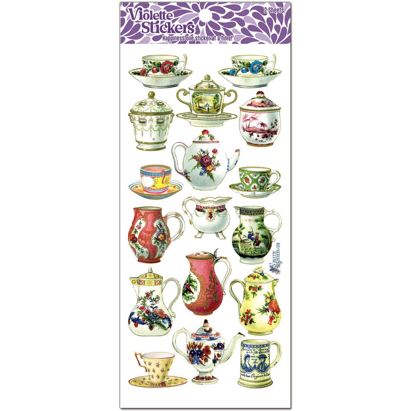 French China Stickers | 4" x 8" Paper Stickers | 2 Sheets-Violette Stickers-The Bullish Store