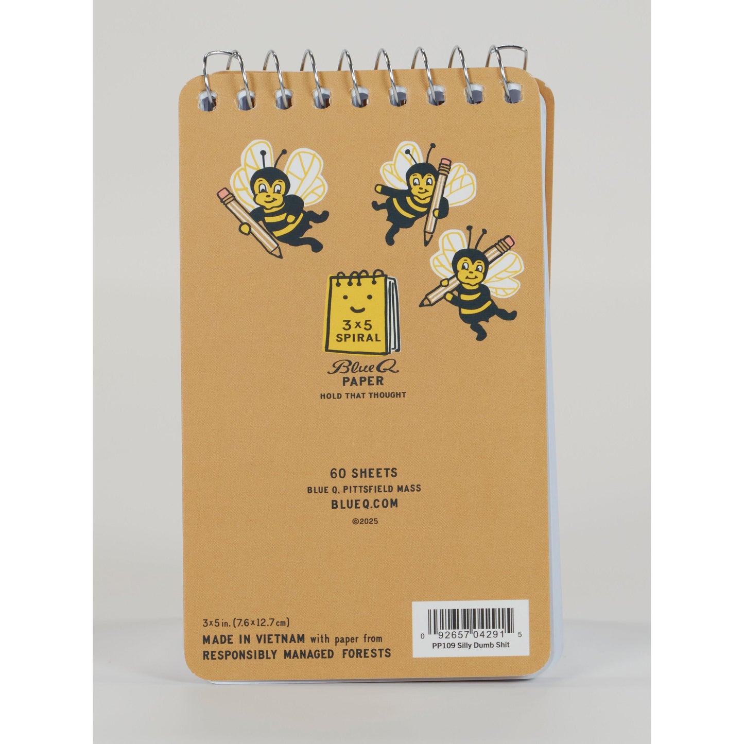 Fresh Pages For Silly Dumb Shit Spiral Notepad | 5" x 3" | BlueQ at GetBullish