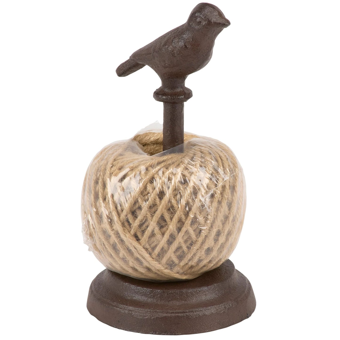 Garden Bird Twine Holder with Antique Metal Bird | Rustic Garden Decor