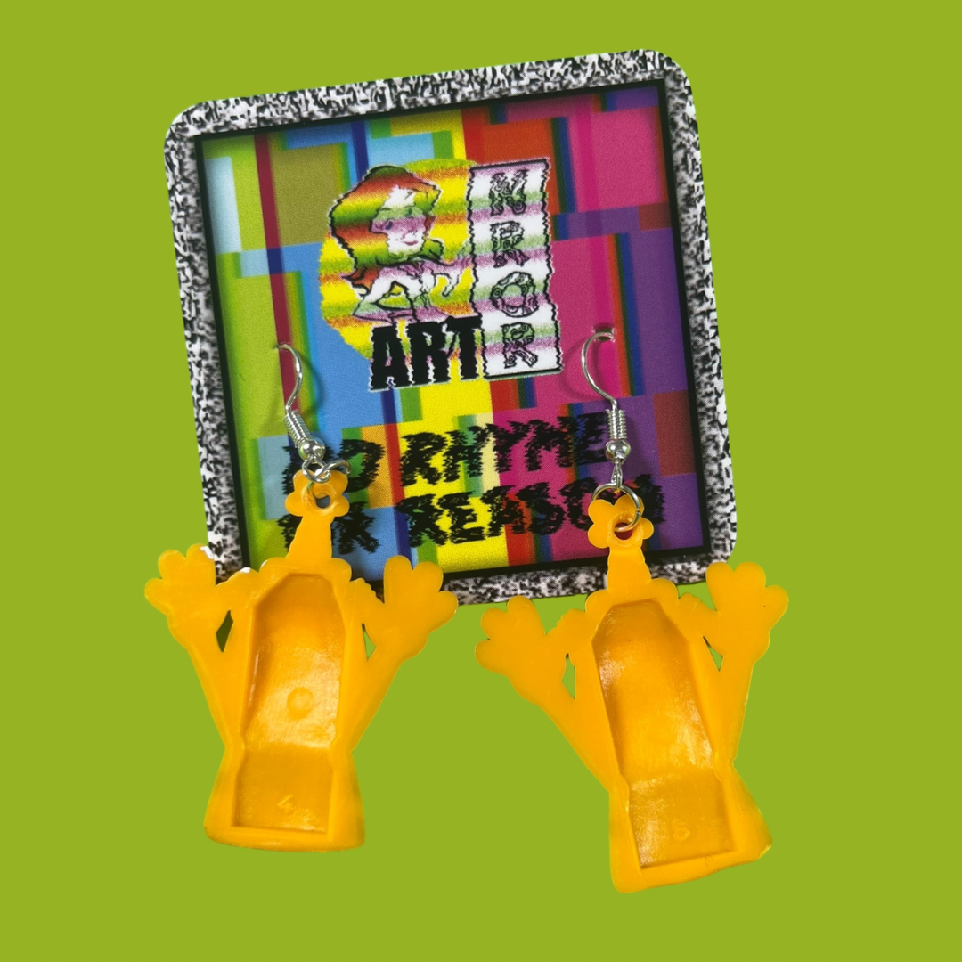 Garfield Birthday Cupcake Pick Earrings | 90s Vintage Upcycled Charm Earrings