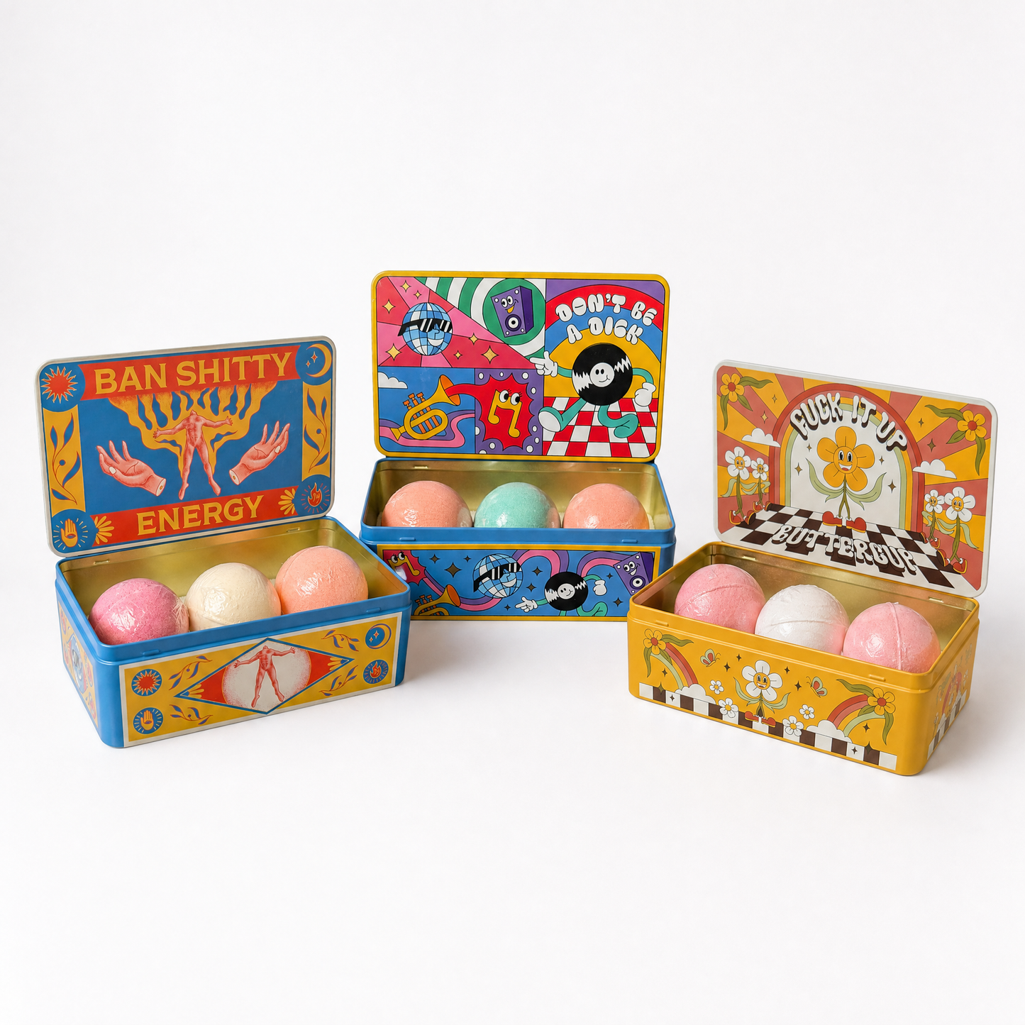 Bath Bomb Set in Reusable Tin Box