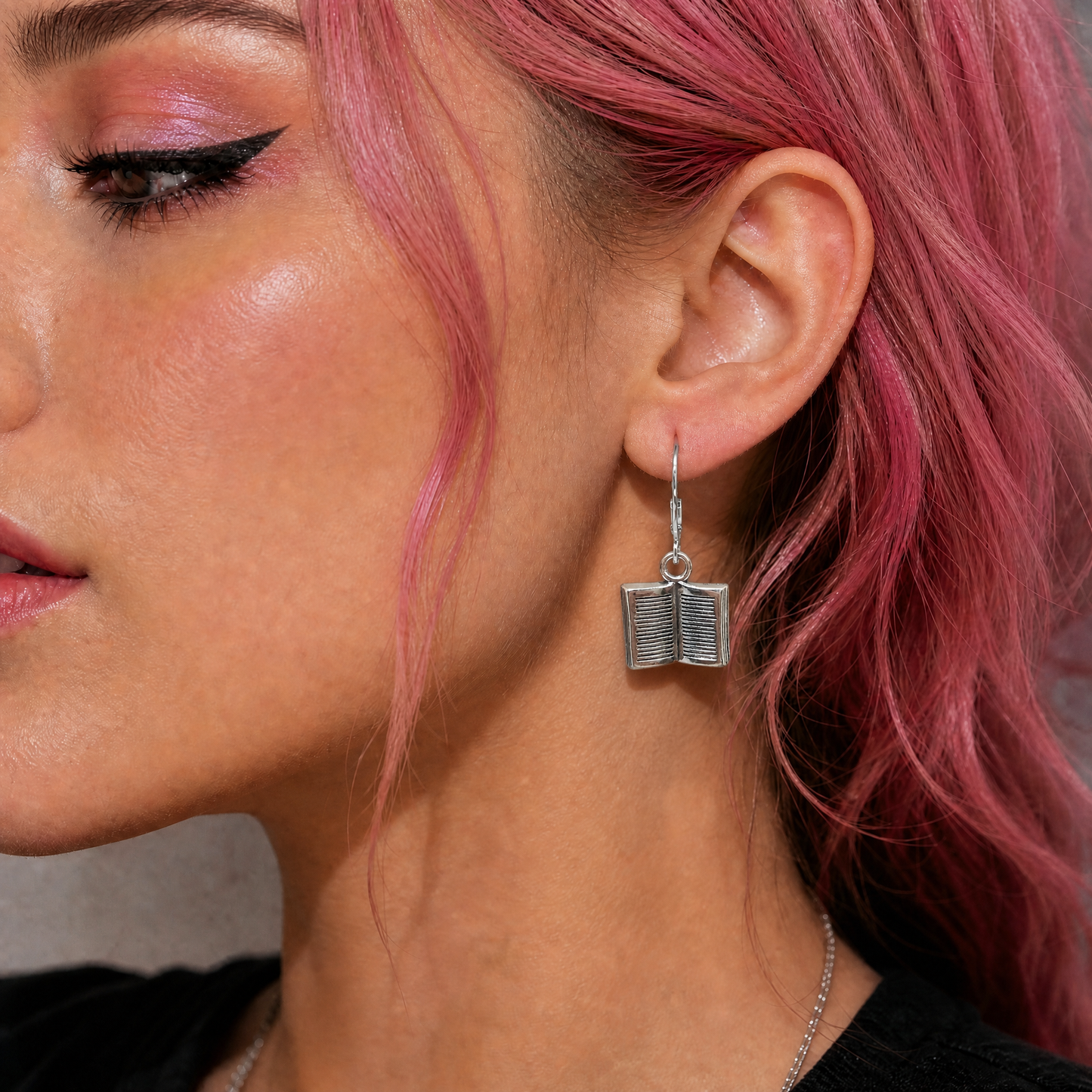 Open Book Earrings