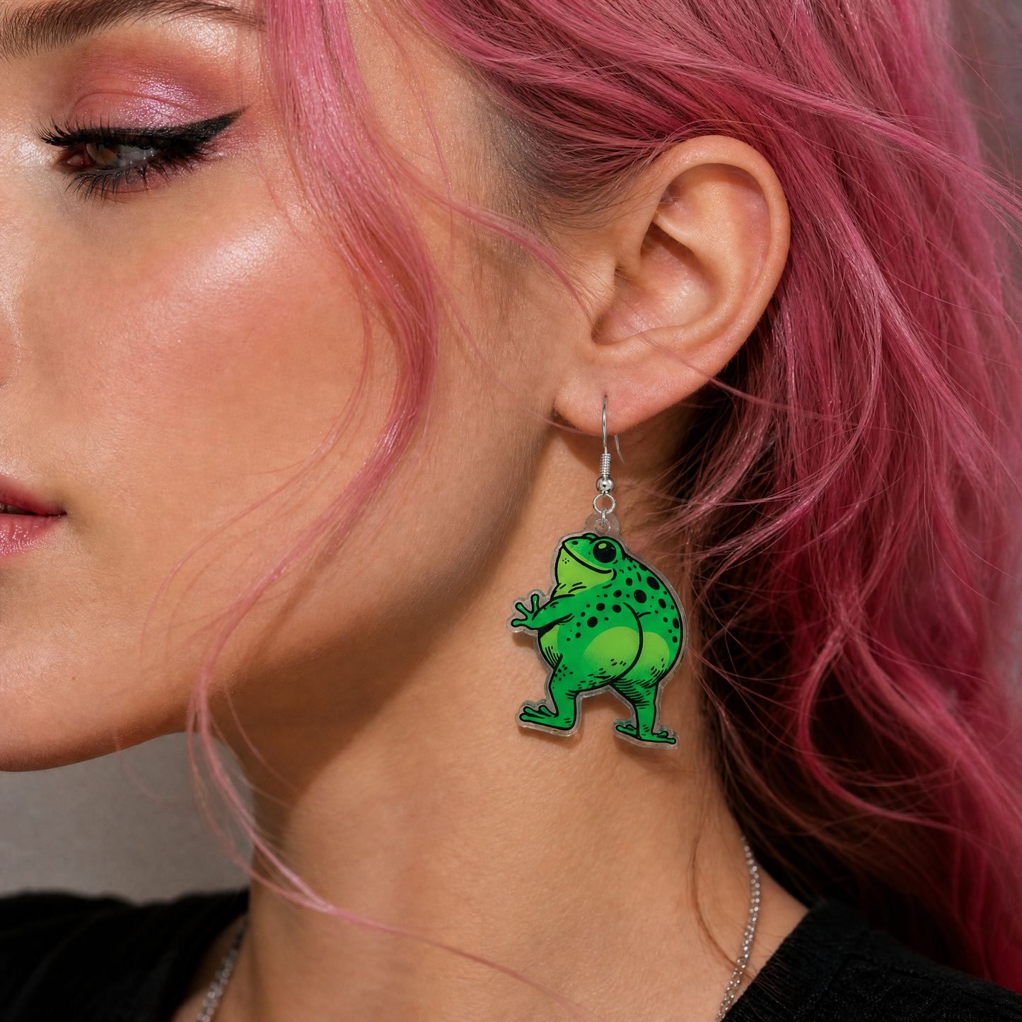 Funny Frog Butts Acrylic Earrings